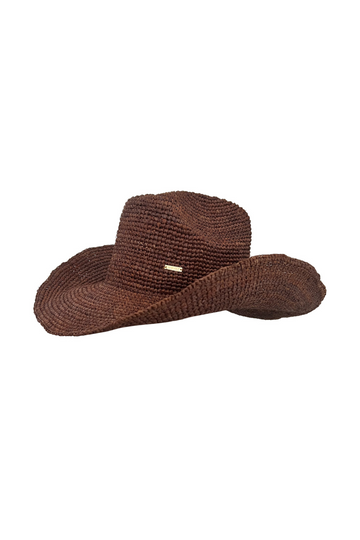 Raffia Hat - Espresso