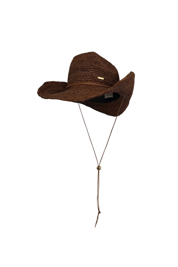 Raffia Hat Espresso - Strap